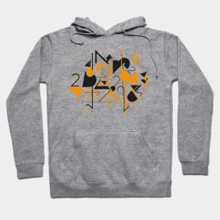 Abstract artwork number 2 - Black and Orange Hoodie